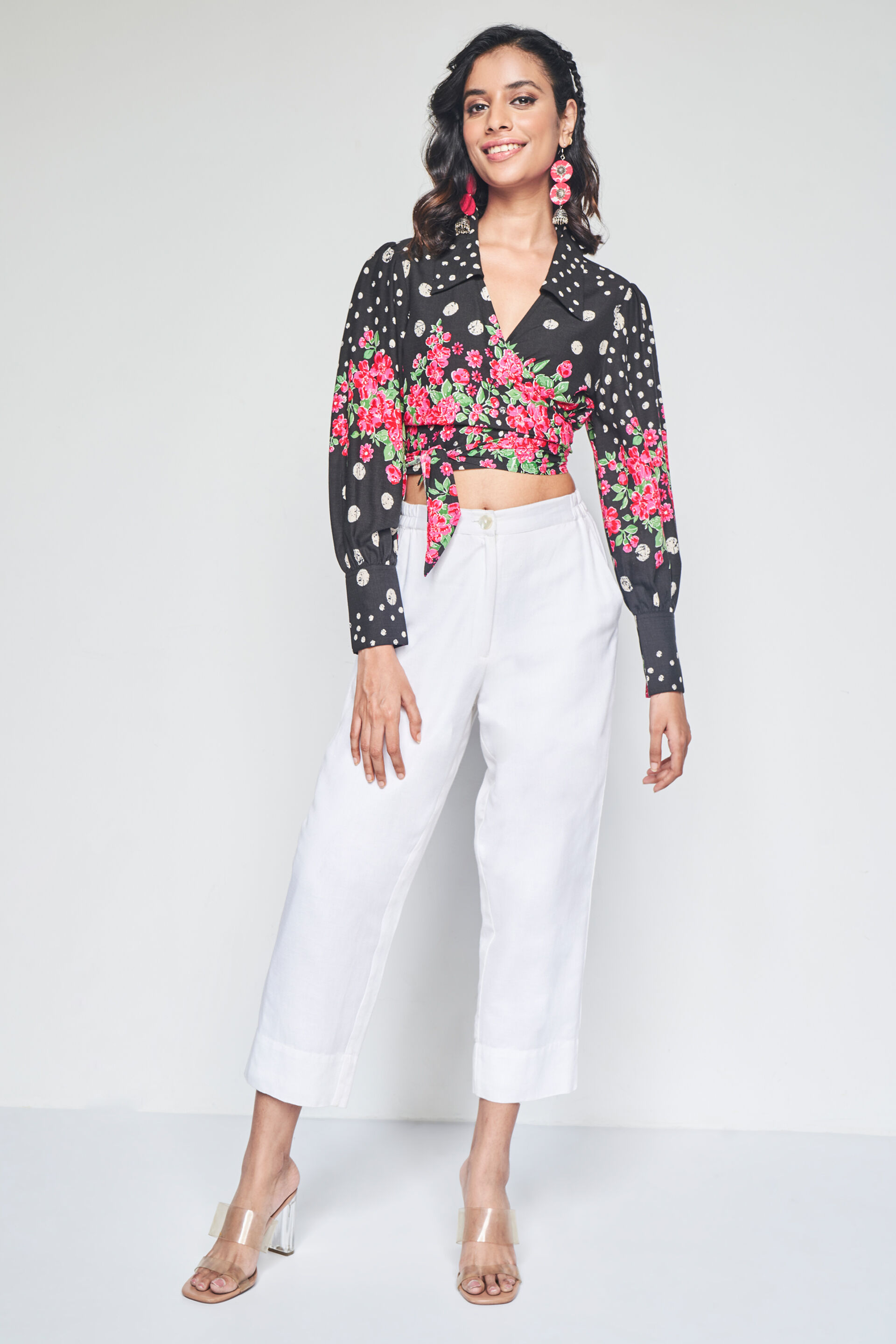 Nisha Cropped Top, Black, image 4